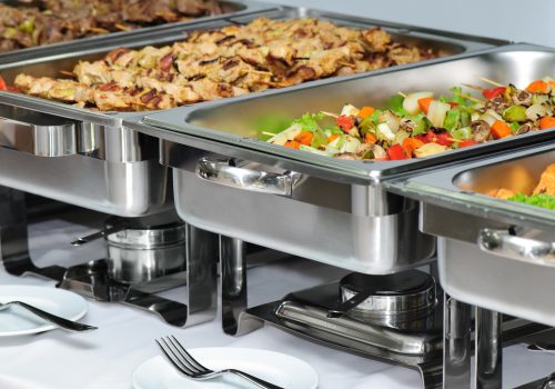 banquet table banquet table with chafing dish heaters